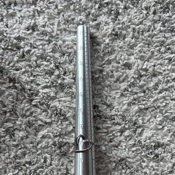 Sterling Silver stamped 925 Heart Ring - heart outline sits at an angle - Picture 9 of 9